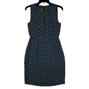 J. Crew Mini Dress Womens Size 00 Green Blue White